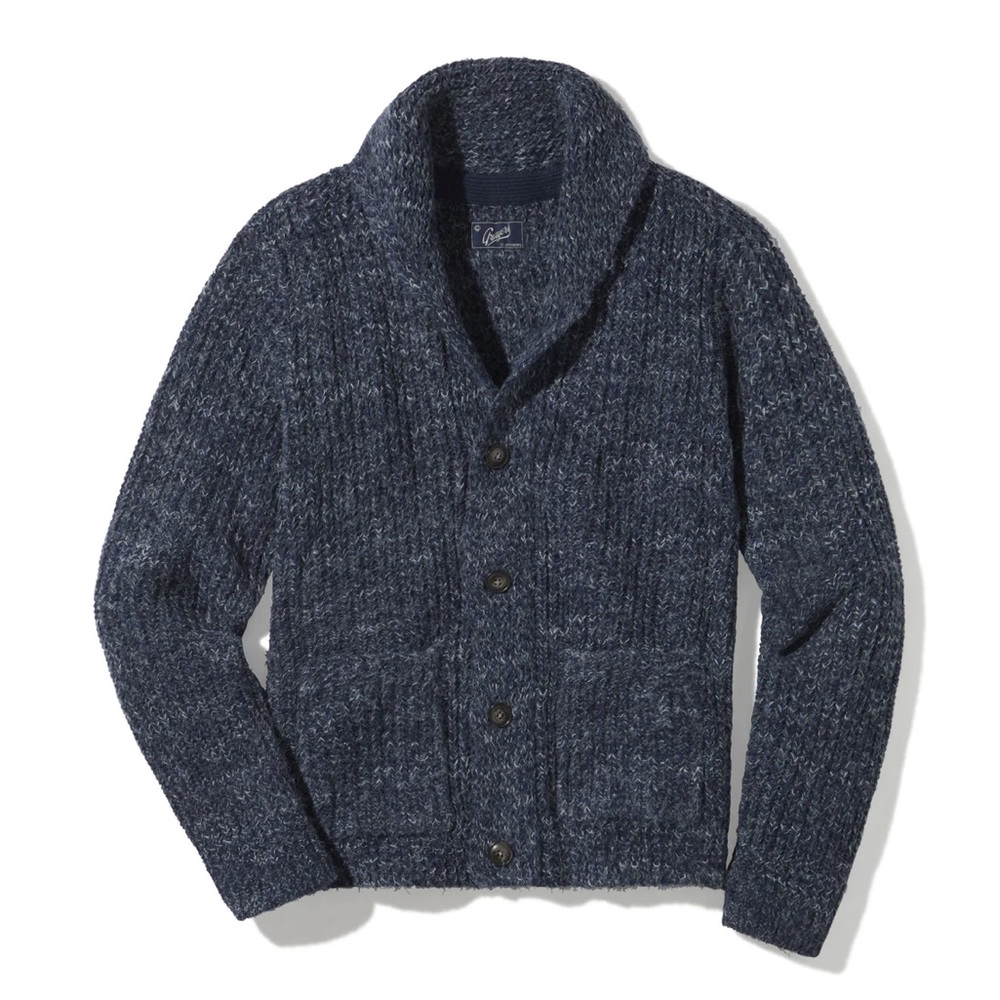 Grayer’s Alfred’s Shawl Cardigan in Navy. Size S. 100% Cotton